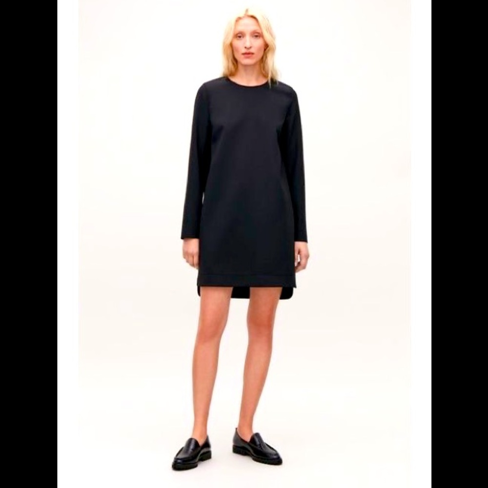 COS wool dress dark gray size small